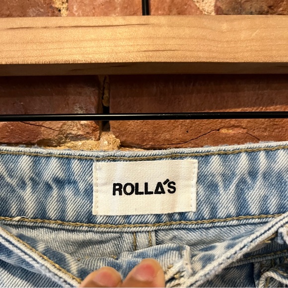 Rolla’s Original High Rise Straight Distressed Light Wash Size 25 - Picture 6 of 10